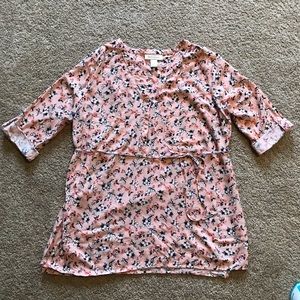 Motherhood Maternity Coral Button Down Blouse